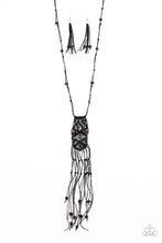Load image into Gallery viewer, Macrame Majesty - Black Paparazzi Accessories