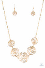 Load image into Gallery viewer, Rosy Rosette - Gold Paparazzi Accessories