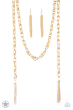 Load image into Gallery viewer, SCARFed for Attention - Gold Paparazzi Accessories
