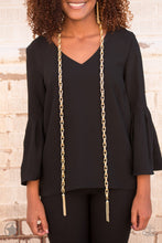 Load image into Gallery viewer, SCARFed for Attention - Gold Paparazzi Accessories

