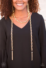 Load image into Gallery viewer, SCARFed for Attention - Gold Paparazzi Accessories
