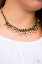 Load image into Gallery viewer, GEO Down In History  - Brass Paparazzi Accessories
