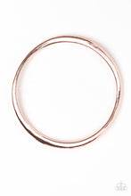 Load image into Gallery viewer, Awesomely Asymmetrical - Rose Gold Paparazzi Accessories
