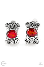 Load image into Gallery viewer, Glamorously Grand Duchess - Red Clip-On Paparazzi Accessories
