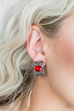 Load image into Gallery viewer, Glamorously Grand Duchess - Red Clip-On Paparazzi Accessories

