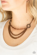 Load image into Gallery viewer, CHAINS of Command - Copper Paparazzi Accessories
