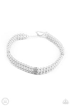 Load image into Gallery viewer, Put On Your Party Dress - Silver Paparazzi Accessories
