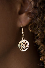 Load image into Gallery viewer, Rosy Rosette - Gold Paparazzi Accessories
