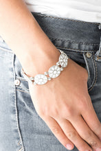 Load image into Gallery viewer, Dancing Dahlias - White Paparazzi Accessories
