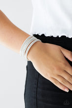 Load image into Gallery viewer, Rollin In Rhinestones - White Paparazzi Accessories
