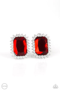 Downtown Dapper - Red Clip-On Paparazzi Accessories