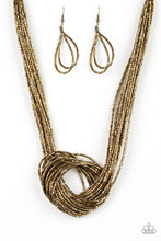 Load image into Gallery viewer, Knotted Knockout - Brass Paparazzi Accessories
