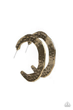 Load image into Gallery viewer, The HOOP Up - Brass Paparazzi Accessories
