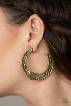 Load image into Gallery viewer, The HOOP Up - Brass Paparazzi Accessories
