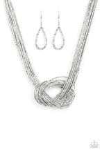 Load image into Gallery viewer, Knotted Knockout - Silver Paparazzi Accessories
