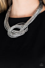 Load image into Gallery viewer, Knotted Knockout - Silver Paparazzi Accessories
