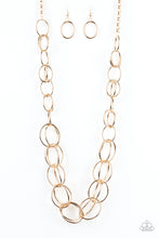 Load image into Gallery viewer, Elegantly Ensnared - Gold Paparazzi Accessories
