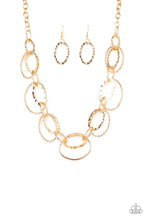 Load image into Gallery viewer, Bend OVAL Backwards - Gold Paparazzi Accessories
