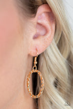 Load image into Gallery viewer, Bend OVAL Backwards - Gold Paparazzi Accessories
