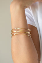 Load image into Gallery viewer, Showstopping Sheen - Gold Paparazzi Accessories
