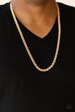 Load image into Gallery viewer, Go Down Fighting - Gold Paparazzi Accessories
