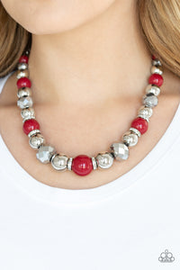 Weekend Party - Red Paparazzi Accessories