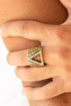 Load image into Gallery viewer, Triathlon - Brass Paparazzi Accessories
