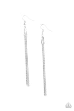 Load image into Gallery viewer, Shimmery Streamers - Silver Paparazzi Accessories
