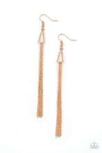 Load image into Gallery viewer, Shimmery Streamers - Gold Paparazzi Accessories

