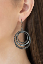 Load image into Gallery viewer, Metallic Ruffle - Black Paparazzi Accessories
