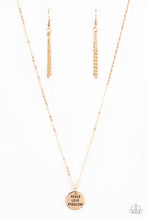 Load image into Gallery viewer, Freedom Isnt Free - Gold Paparazzi Accessories

