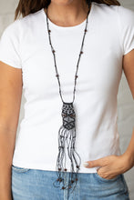 Load image into Gallery viewer, Macrame Majesty - Black Paparazzi Accessories
