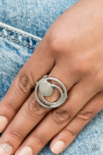Load image into Gallery viewer, Edgy Eclipse - Silver Paparazzi Accessories

