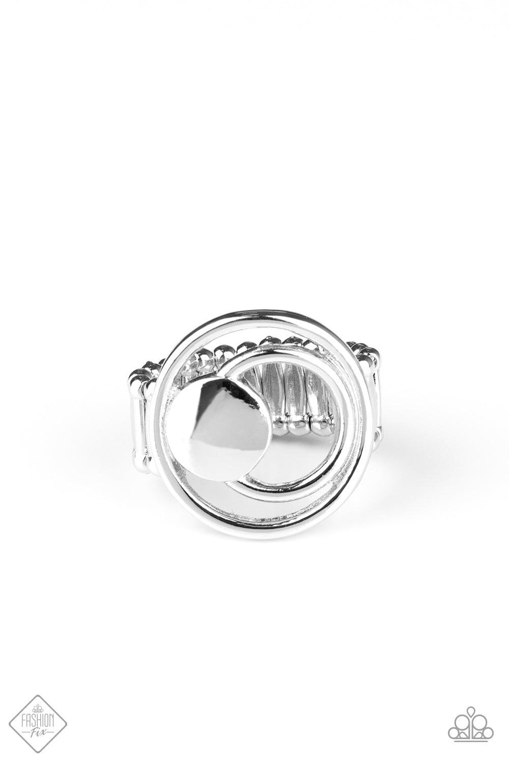Edgy Eclipse - Silver Paparazzi Accessories