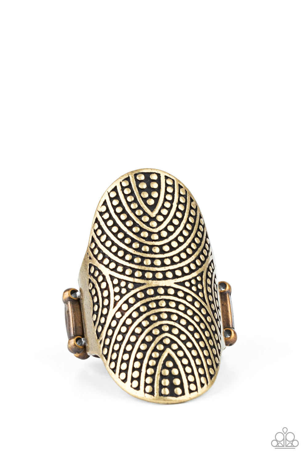 Crop Circles - Brass Paparazzi Accessories