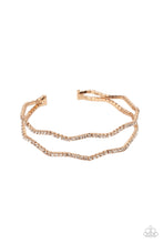 Load image into Gallery viewer, Delicate Dazzle - Gold Paparazzi Accessories
