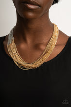 Load image into Gallery viewer, Metallic Merger - Gold Paparazzi Accessories
