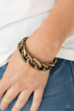 Load image into Gallery viewer, Bold Move - Brass Paparazzi Accessories

