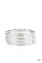 Load image into Gallery viewer, Back-To-Back Stacks - Silver Paparazzi Accessories
