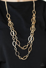 Load image into Gallery viewer, The OVAL-achiever - Gold Paparazzi Accessories
