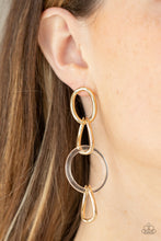 Load image into Gallery viewer, Talk In Circles - Gold Paparazzi Accessories
