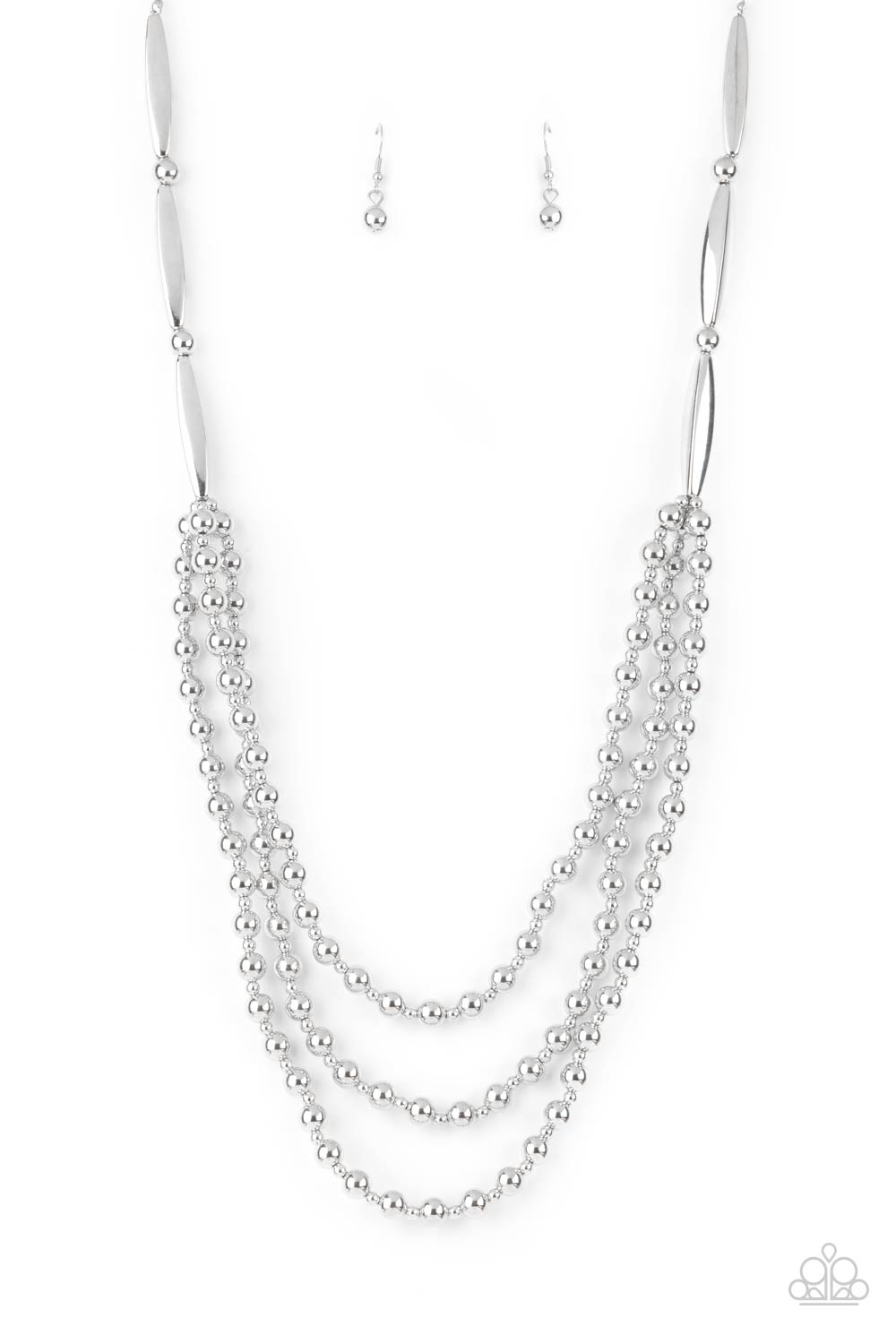 Beaded Beacon - Silver Paparazzi Accessories