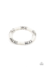 Load image into Gallery viewer, Stacked In Your Favor - White Paparazzi Accessories
