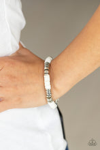 Load image into Gallery viewer, Stacked In Your Favor - White Paparazzi Accessories
