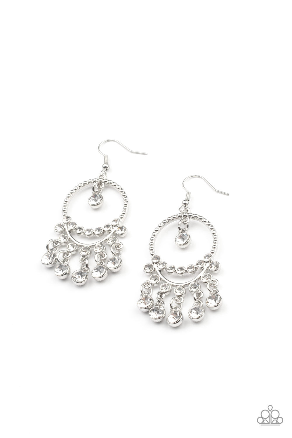 Cosmic Chandeliers - White Paparazzi Accessories
