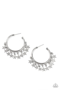 Happy Independence Day - Silver Paparazzi Accessories