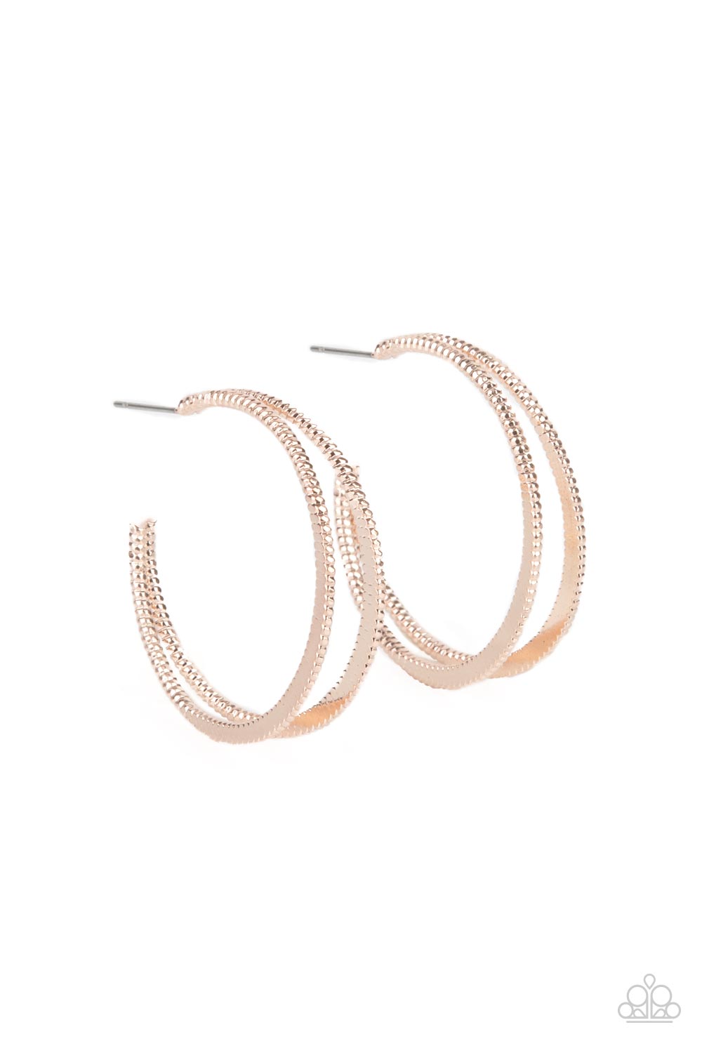 Rustic Curves - Rose Gold Paparazzi Accessories