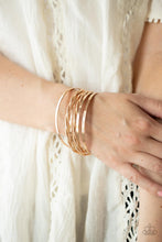 Load image into Gallery viewer, Sensational Shimmer - Gold Paparazzi Accessories
