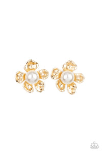 Apple Blossom Pearls - Gold Paparazzi Accessories