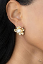 Load image into Gallery viewer, Apple Blossom Pearls - Gold Paparazzi Accessories
